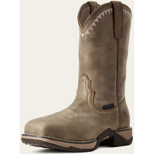 Ariat Women's Anthem Deco Composite Toe Western Work Boot -Brown- 10029498 - Overlook Boots