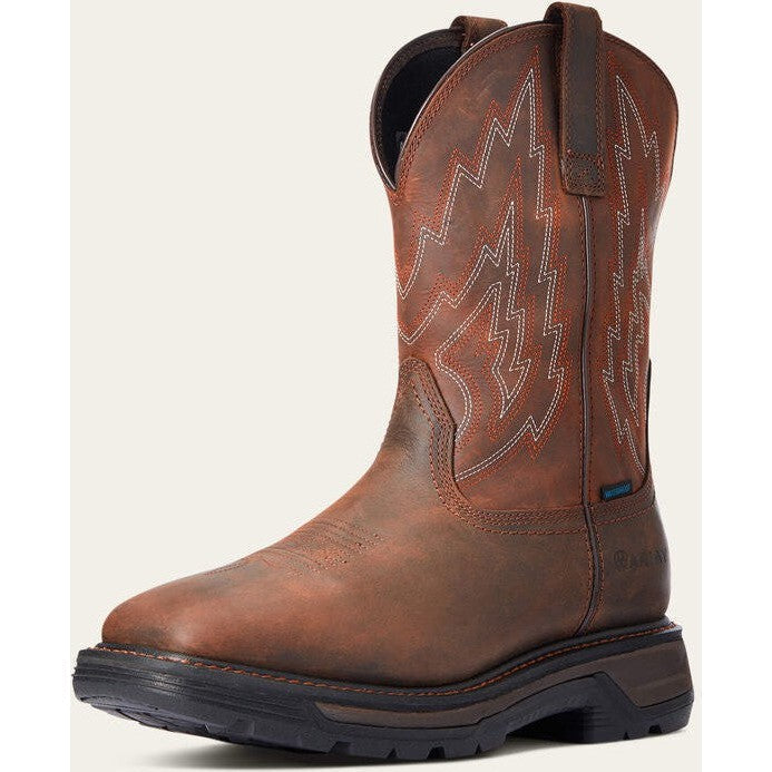 Ariat Men's Big Rig Soft Toe Waterproof Western Work Boot - Brown - 10033991 - Overlook Boots