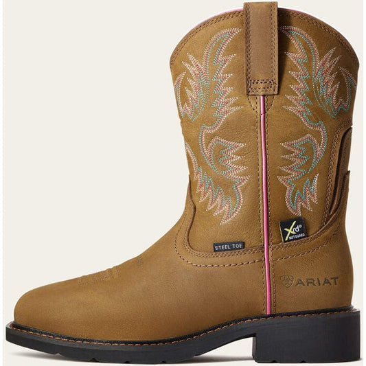 Ariat Women's Krista Steel Toe MetGuard Work Boot -Brown- 10033994 5.5 / Medium / Dark Brown - Overlook Boots