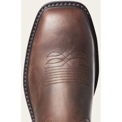 Ariat Men's Groundwork Wide Toe Steel Toe Western Work Boot -Brown- 10034717 - Overlook Boots