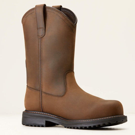 Ariat Men's Rigtek Composite Toe Waterproof Wellington Work Boot -Brown- 10035988 4 / Wide / Brown - Overlook Boots