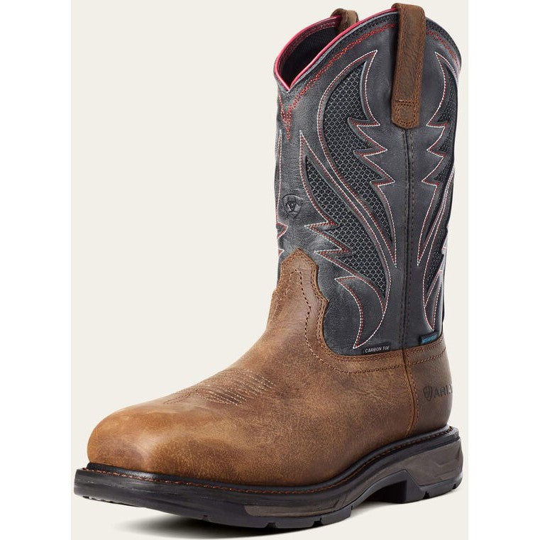 Ariat Men's WorkHog Xt VenTek Carbon Toe Western Work Boot -Brown- 10036005  - Overlook Boots