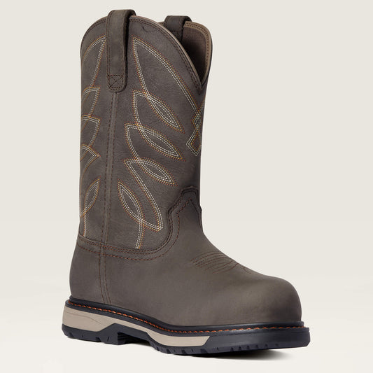 Ariat Women's Riveter CSA Pull-On Composite Toe Waterproof 400G Ins Puncture Resistant Work Boot - 10036708 5.5 / Medium / Brown - Overlook Boots