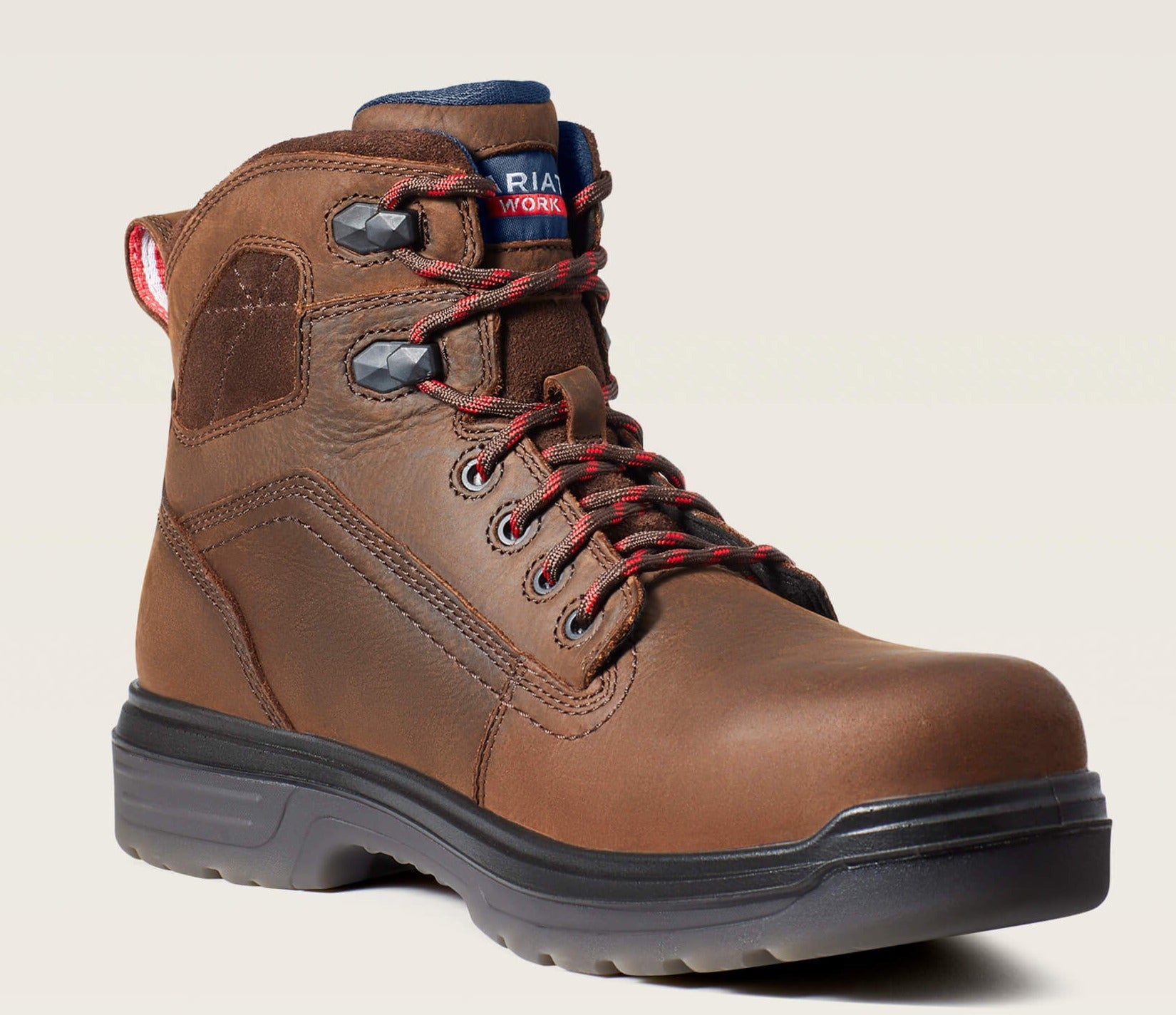 Ariat Men's Turbo 6" Carbon Toe Waterproof USA Assembled Work Boot - Brown - 10036739 7 / Medium / Brown - Overlook Boots