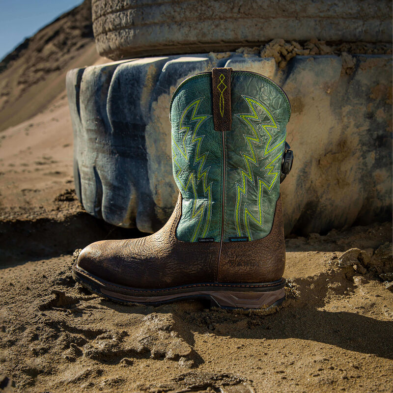 Ariat Men's WorkHog Xt Boa Carbon Toe Waterproof Western Work Boot - Brown - 10038924 - Overlook Boots