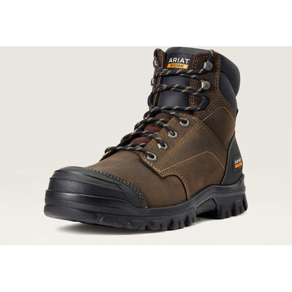 Ariat Men's Treadfast 6" Soft Toe Waterproof Slip Resistant Work Boot - Brown - 10040266 - Overlook Boots