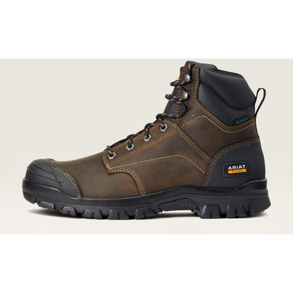 Ariat Men's Treadfast 6" Soft Toe Waterproof Slip Resistant Work Boot - Brown - 10040266 - Overlook Boots