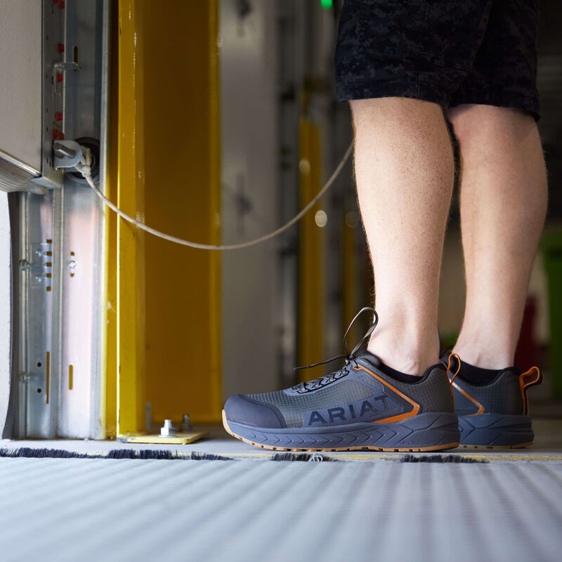 Ariat Men's Outpace Composite Toe Safety Slip Resistant Work Shoe -Gunmetal- 10040282 - Overlook Boots