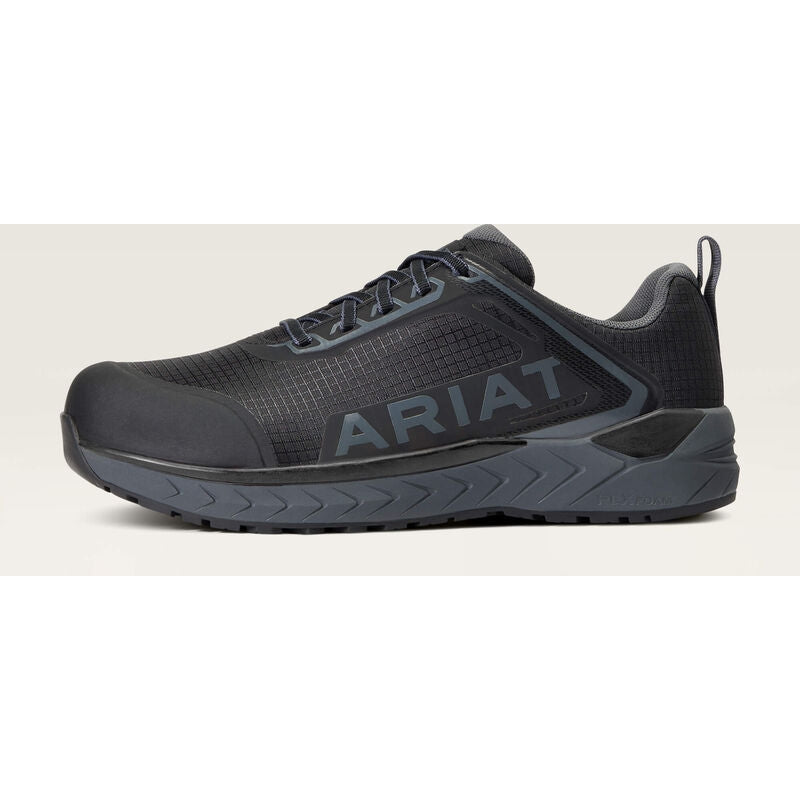 Ariat Men's Outpace Composite Toe Safety Slip Resistant Work Shoe - Black - 10040283 - Overlook Boots