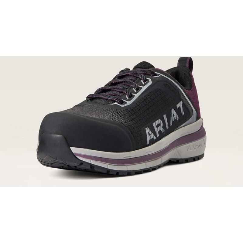 Ariat Women's Outpace Composite Toe Safety Slip Resistant Work Shoe - Purple - 10040323 - Overlook Boots