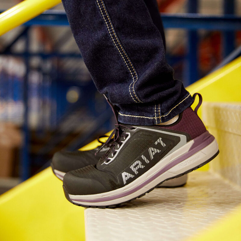 Ariat Women's Outpace Composite Toe Safety Slip Resistant Work Shoe - Purple - 10040323 - Overlook Boots