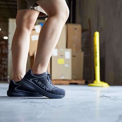 Ariat Women's Outpace Composite Toe Safety Slip Resistant Work Shoe -Black- 10040324 - Overlook Boots