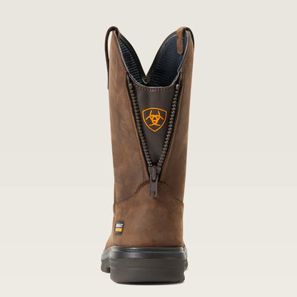 Ariat Men's Turbo Moc Toe Waterproof Western Work Boot - Mocha - 10040397 - Overlook Boots