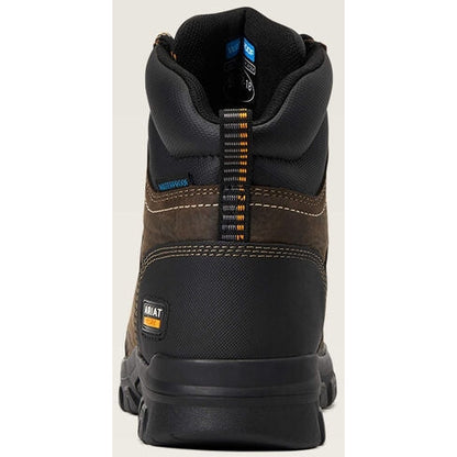 Ariat Men's Treadfast 6" Soft Toe Waterproof Slip Resistant Work Boot - Brown - 10040404 - Overlook Boots