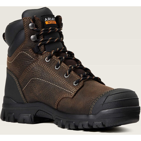 Ariat Women's Treadfast 6" Steel Toe Waterproof Slip Resistant Work Boot - Brown - 10040405 5.5 / Medium / Brown - Overlook Boots