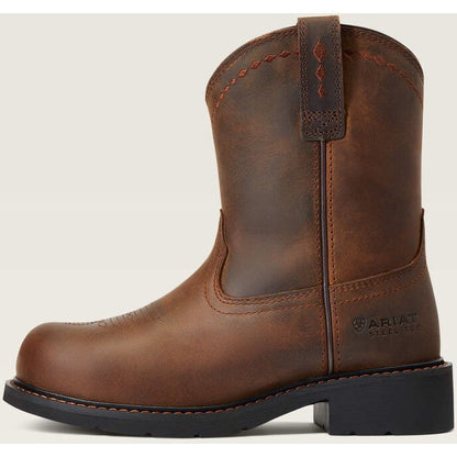 Ariat Women's Fatbaby Pull On Steel Toe Work Boot -Brown- 10040431  - Overlook Boots