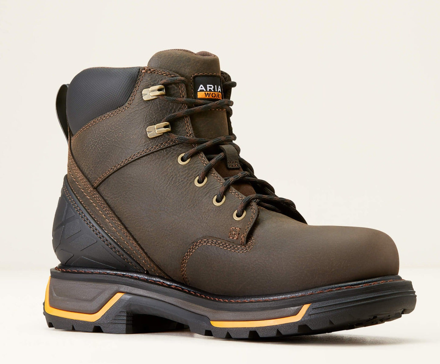 Ariat Men's Big Rig 6" Soft Toe Waterproof Work Boot - Iron Coffee - 10042551 7 / Wide / Brown - Overlook Boots