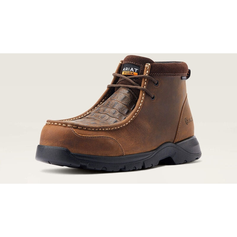 Ariat Men's Edge Lte Moc Composite Toe Slip Resistant Work Boot - Brown - 10044578 - Overlook Boots
