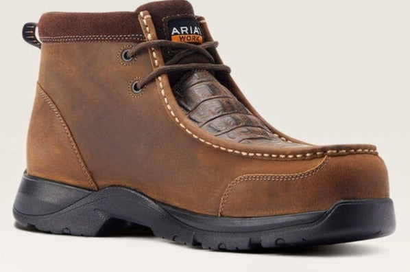 Ariat Men's Edge Lte Moc Composite Toe Slip Resistant Work Boot - Brown - 10044578 7 / Medium / Brown - Overlook Boots