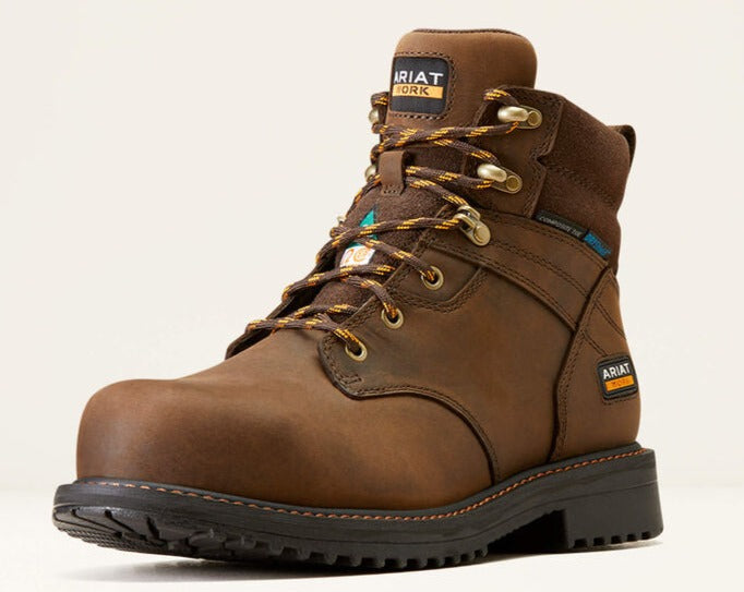 Ariat Men's Rigtek CSA 6" Composite Toe Waterproof Work Boot -Brown- 10045418 - Overlook Boots