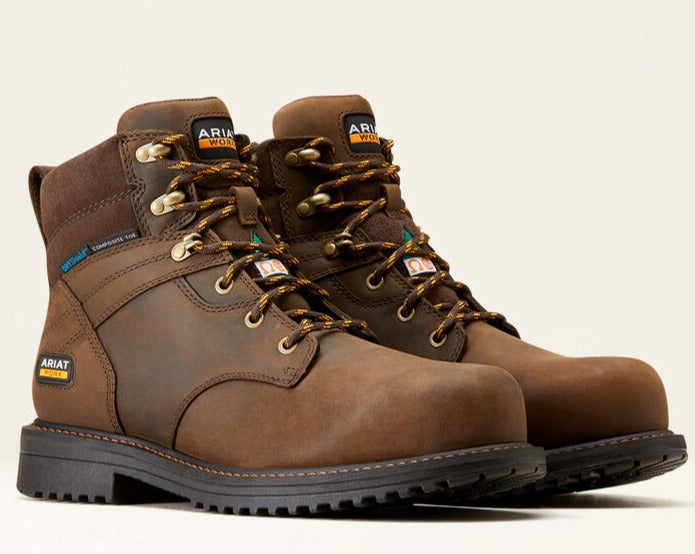 Ariat Men's Rigtek CSA 6" Composite Toe Waterproof Work Boot -Brown- 10045418 - Overlook Boots
