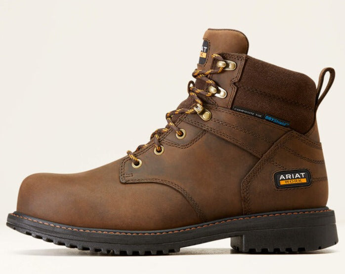 Ariat Men's Rigtek CSA 6" Composite Toe Waterproof Work Boot -Brown- 10045418 - Overlook Boots