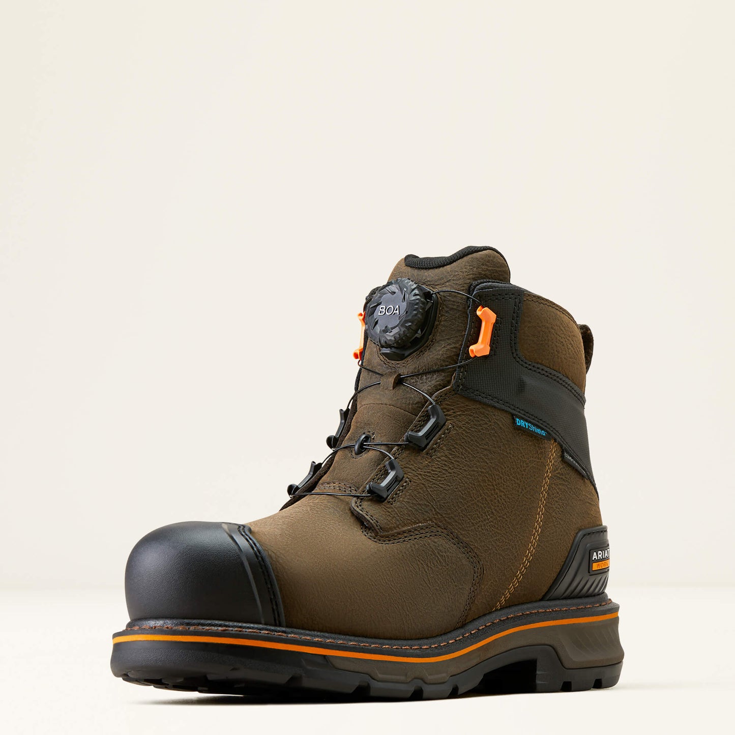 Ariat Men's Stump Jumper 6" Composite Toe Waterproof BOA Work Boot- Coffee- 10048060 - Overlook Boots