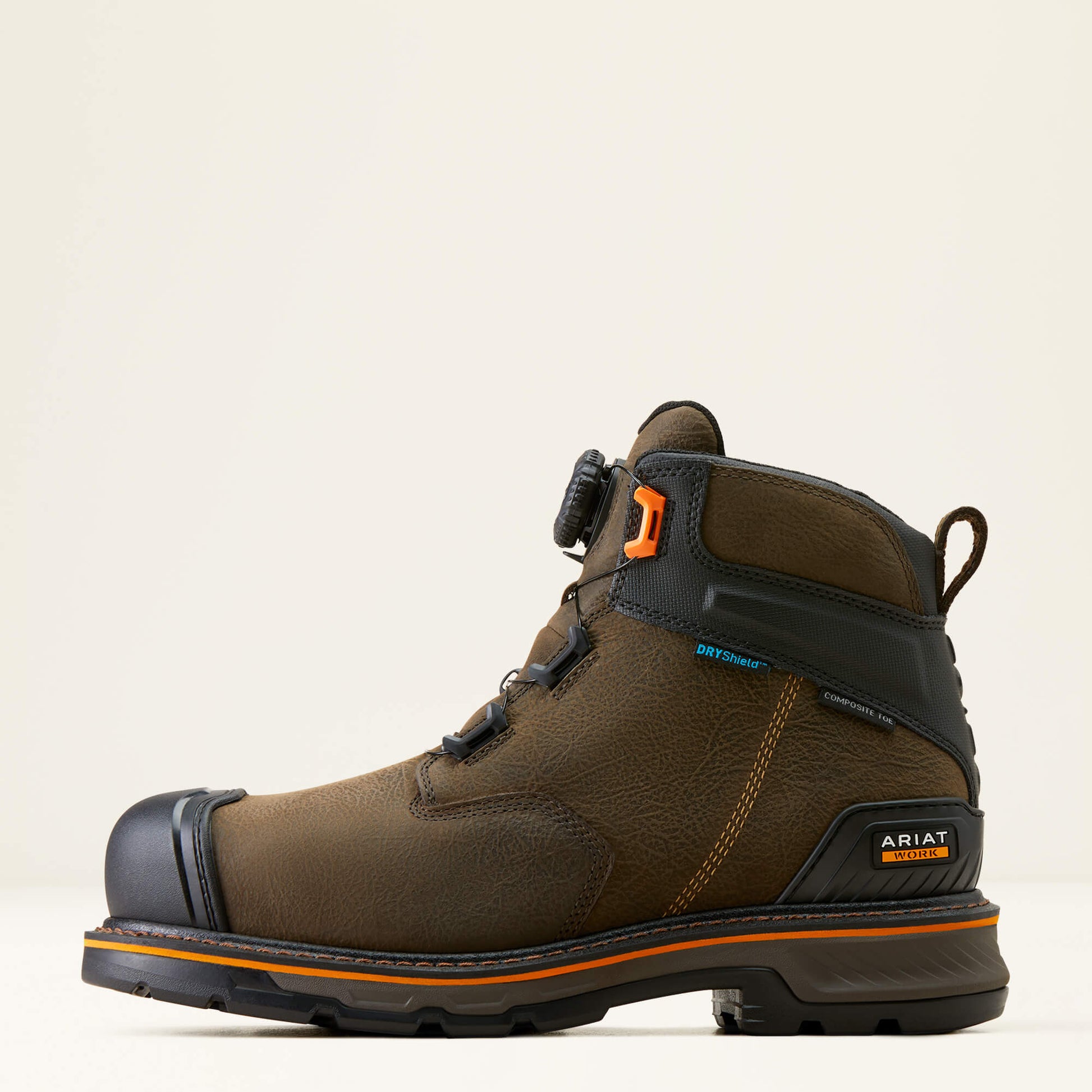 Ariat Men's Stump Jumper 6" Composite Toe Waterproof BOA Work Boot- Coffee- 10048060 - Overlook Boots