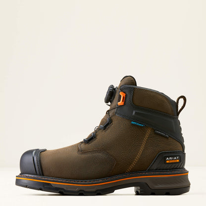 Ariat Men's Stump Jumper 6" Composite Toe Waterproof BOA Work Boot- Coffee- 10048060 - Overlook Boots