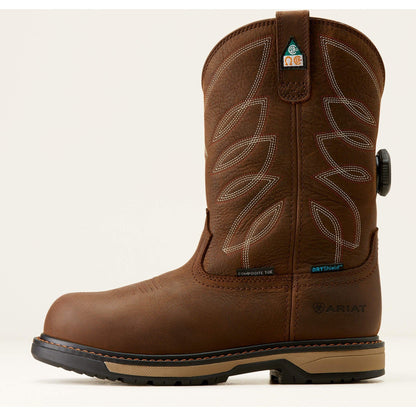 Ariat Women's Riveter 10" Composite Toe Waterproof Puncture Resistant Work Boot - Brown - 10050831 - Overlook Boots