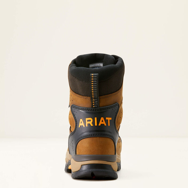 Ariat Men's Endeavor 8" Carbon Toe Waterproof Insulated Work Boot -Brown- 10053571 - Overlook Boots