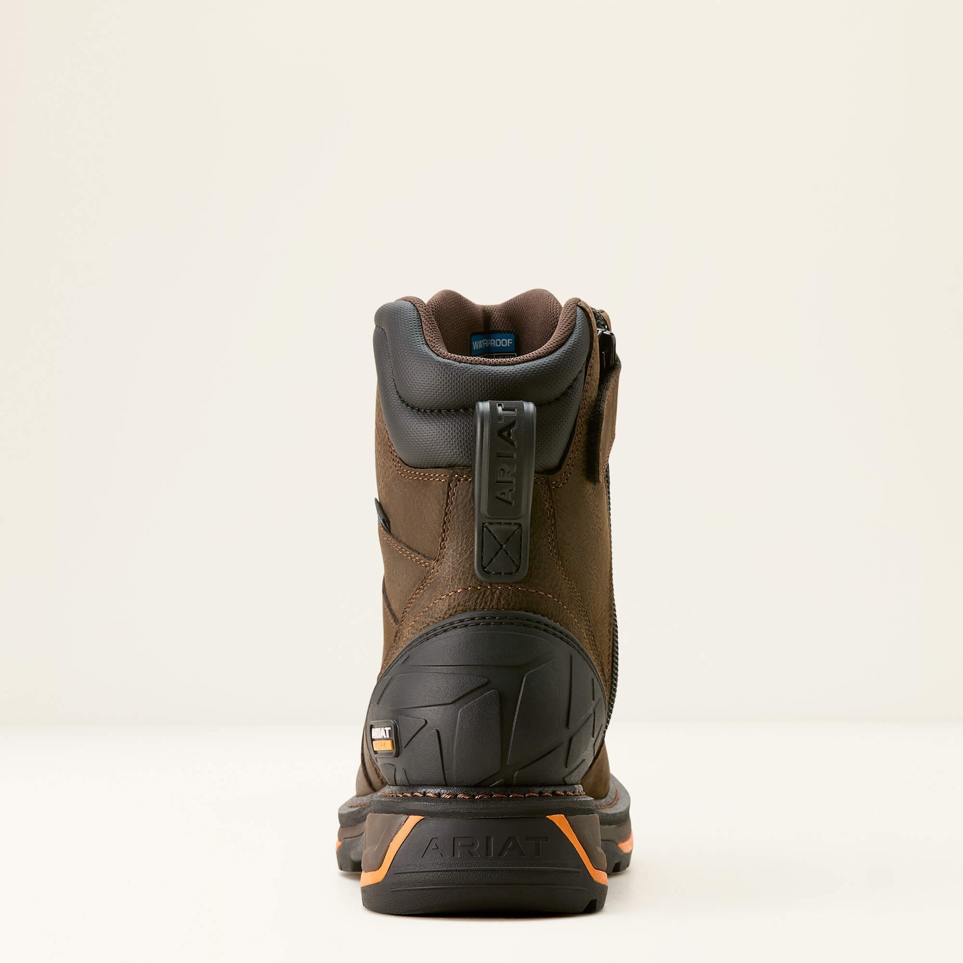 Ariat Men's Big Rig 8" Waterproof Slip Resistant Work Boot -Coffee- 10053572 - Overlook Boots