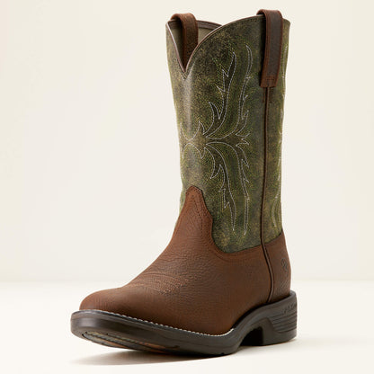 Ariat Men's Ridgeback Round Toe Cowboy Western Boot -Green- 10053575  - Overlook Boots