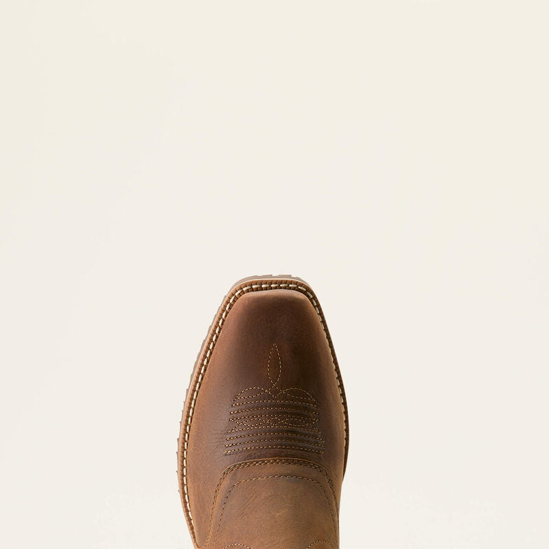 Ariat Men's Hybrid Roughstock Square Toe Waterproof Cowboy Boot -Brown- 10053577 - Overlook Boots