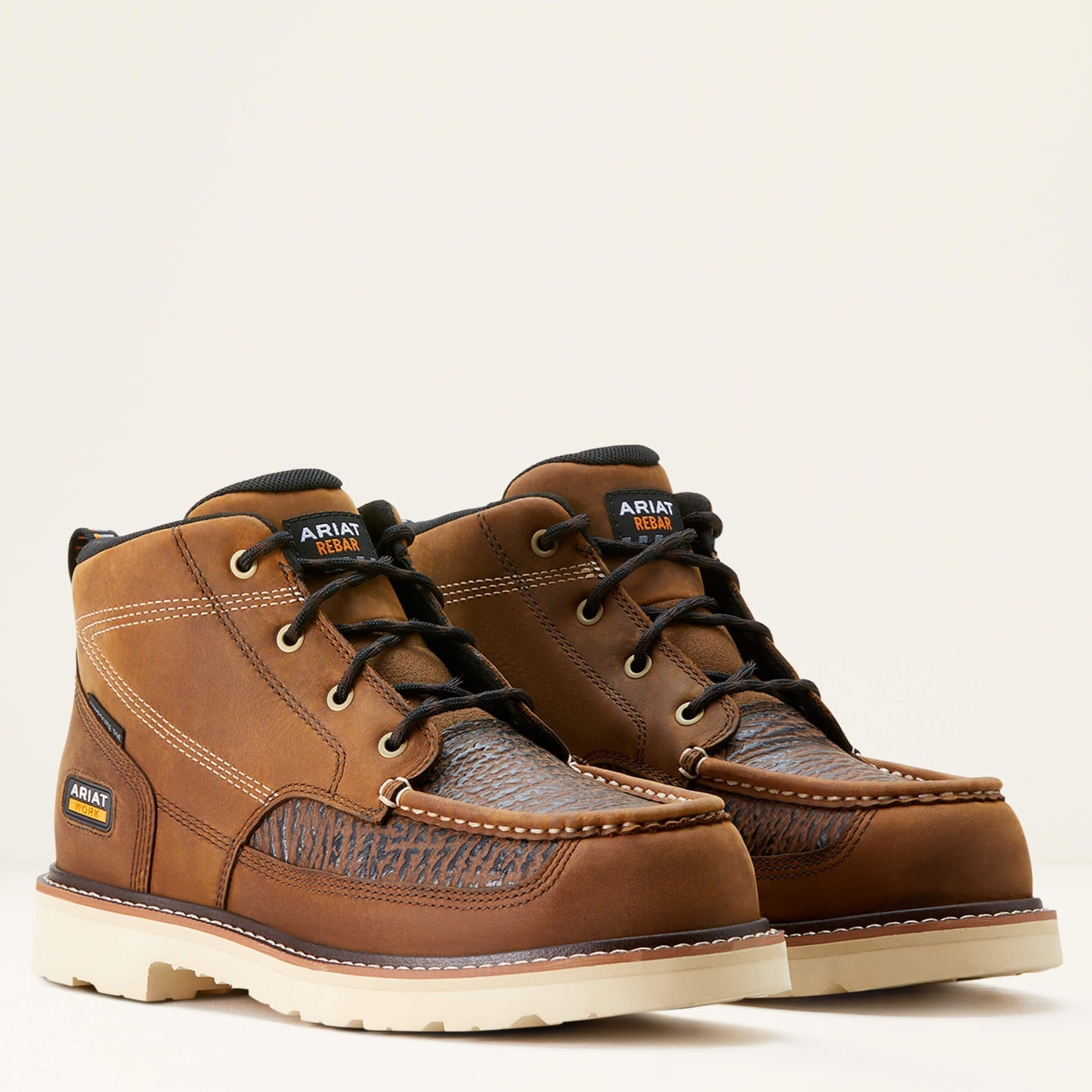 Ariat Men's Rebar Lift 5.5" Composite Toe Chukka Work Boot- Brown- 10053586 6 / Medium / Brown - Overlook Boots