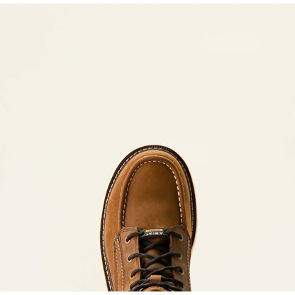 Ariat Men's Rebar 6" Soft Toe Waterproof Wedge Work Boot - Brown - 10053614 - Overlook Boots