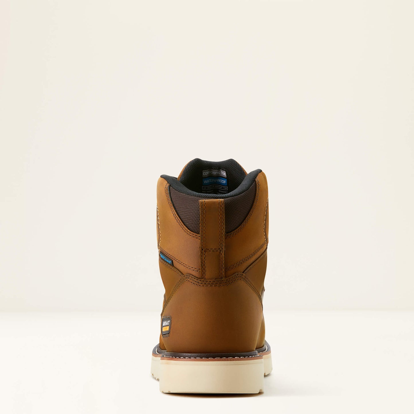 Ariat Men's Rebar 6" Composite Toe Waterproof Wedge Work Boot - Brown - 10053615 - Overlook Boots