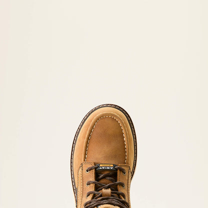 Ariat Women's Rebar Moc Toe Waterproof Wedge Work Boot -Brown- 10053717 - Overlook Boots