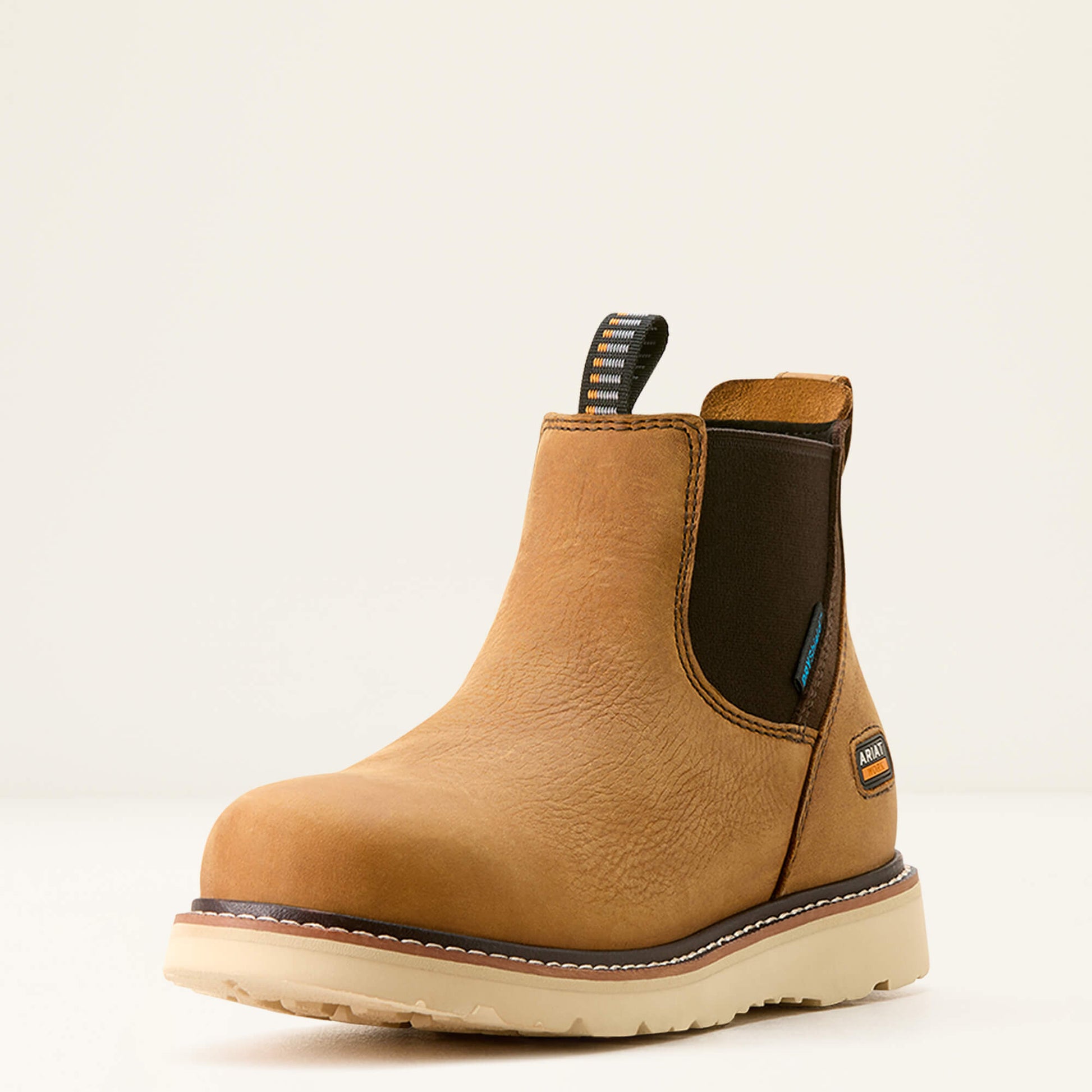 Ariat Women's Rebar Waterproof Chelsea Wedge Work Boot -Brown- 10053720 - Overlook Boots