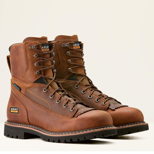 Ariat Men's Longview Shock Shield 8" Soft Toe Waterproof Work Boot - 10053818 - Overlook Boots