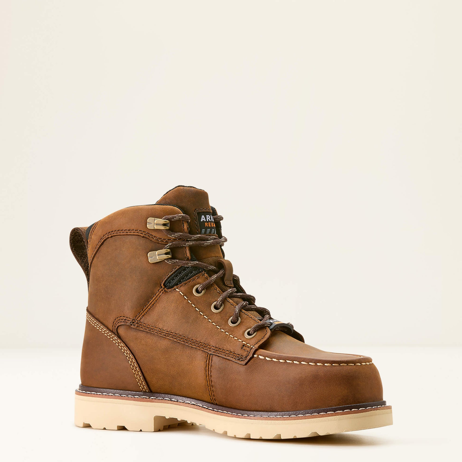 Ariat Women's Rebar Lift 6" Composite Toe Waterproof Work Boot- Brown- 10053821 - Overlook Boots