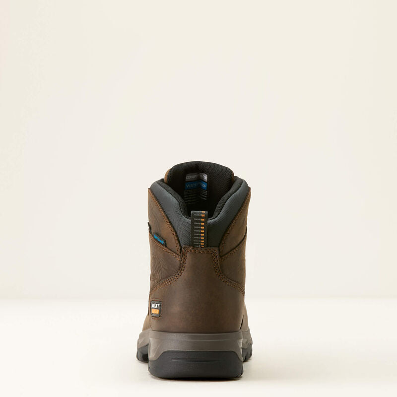 Ariat Men's Turbo Duratread 6" Carbon Toe Slip Resistant Work Boot - Brown - 10054294 - Overlook Boots
