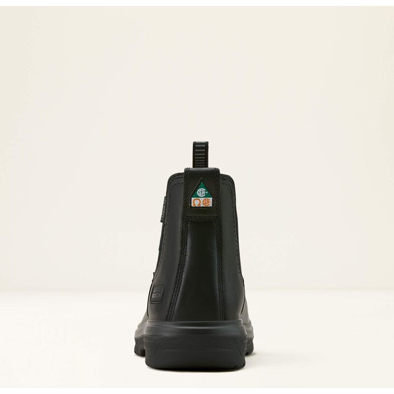 Ariat Men's Turbo Chelsea CSA Carbon Toe Waterproof Work Boot- Black- 10060898 - Overlook Boots