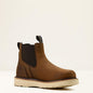 Ariat Men's Rebar 6" Waterproof Wedge Chelsea Work Boot - Brown - 10061116 6 / Wide / Brown - Overlook Boots