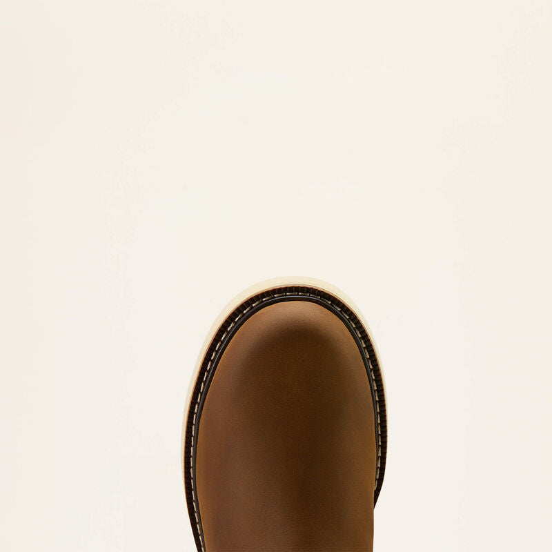 Ariat Men's Rebar 6" Waterproof Wedge Chelsea Work Boot - Brown - 10061116 - Overlook Boots