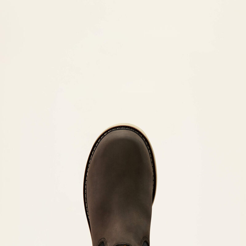 Ariat Women's Rebar 5.5" Round Toe Waterproof Wedge Chelsea Work Boot - Grey - 10061118 - Overlook Boots