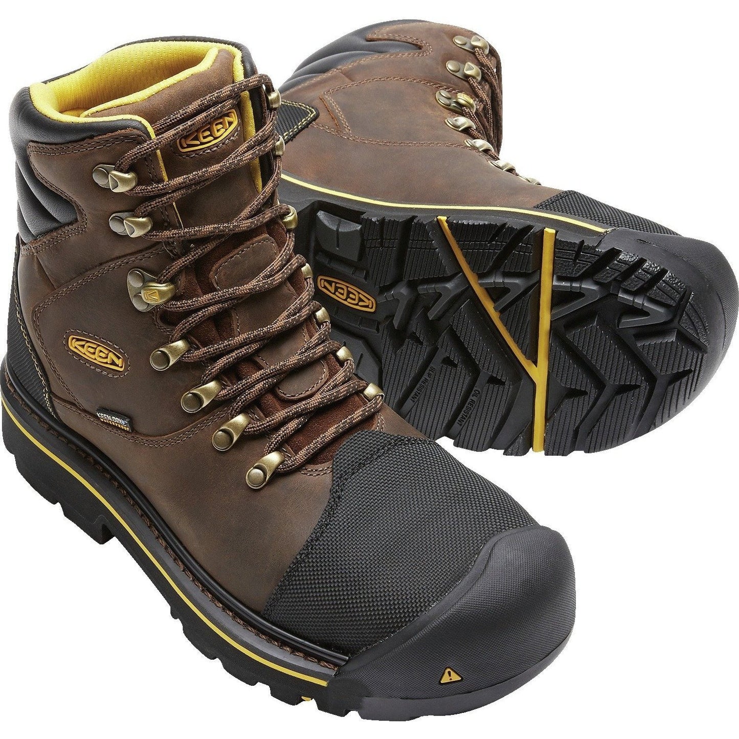 Keen Utility Men's Milwaukee Steel Toe Waterproof Work Boots - Brown - 1009174 - Overlook Boots