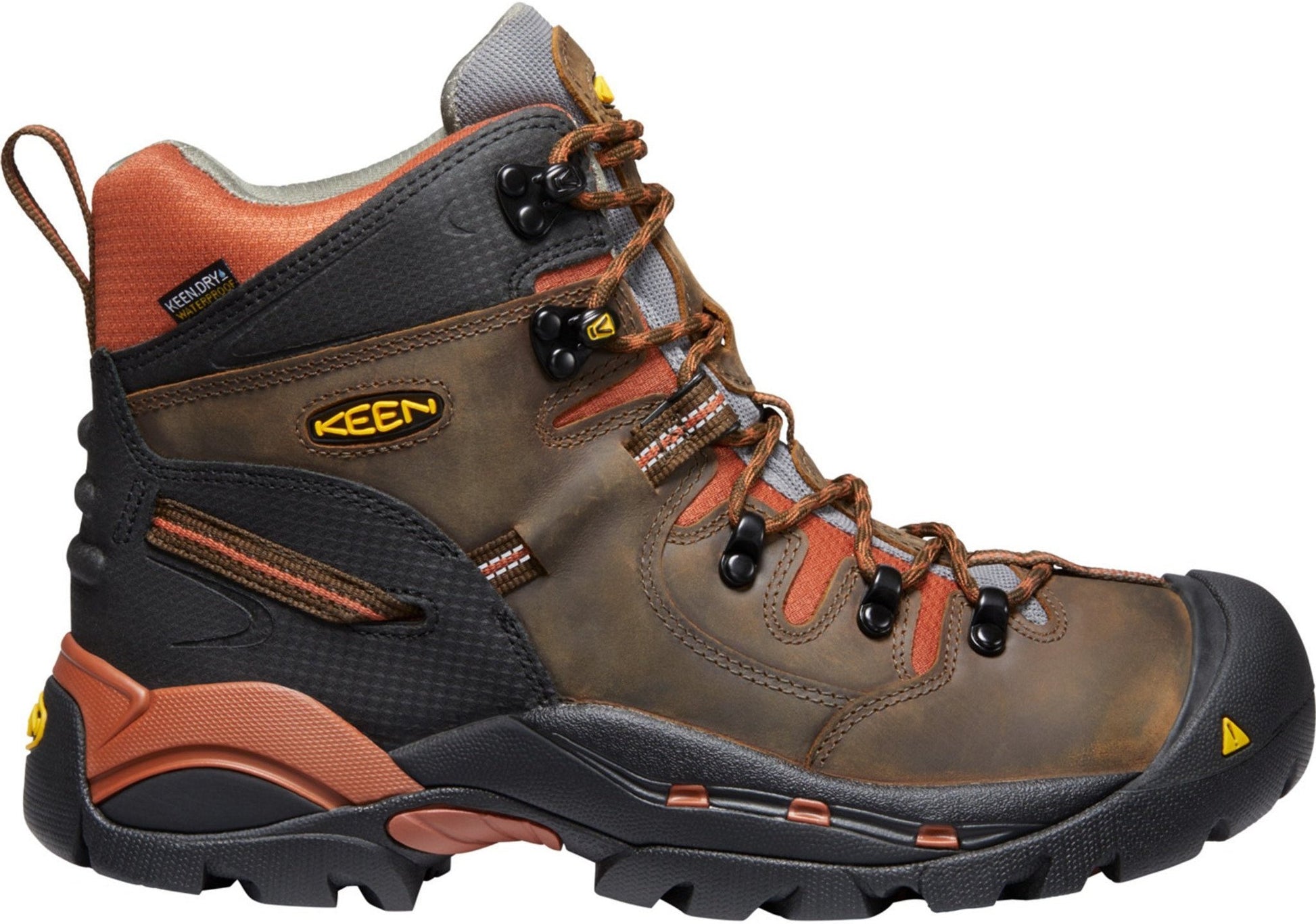 KEEN Utility Men's Pittsburgh 6" Soft Toe Waterproof Work Boot- Brown- 1009709 - Overlook Boots