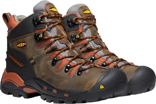 KEEN Utility Men's Pittsburgh 6" Soft Toe Waterproof Work Boot- Brown- 1009709 7 / Medium / Brown - Overlook Boots