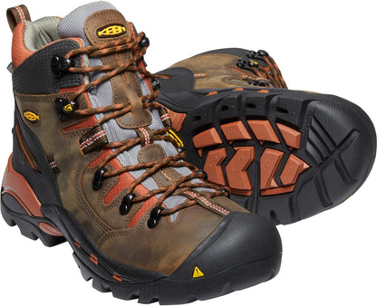 KEEN Utility Men's Pittsburgh 6" Soft Toe Waterproof Work Boot- Brown- 1009709 - Overlook Boots